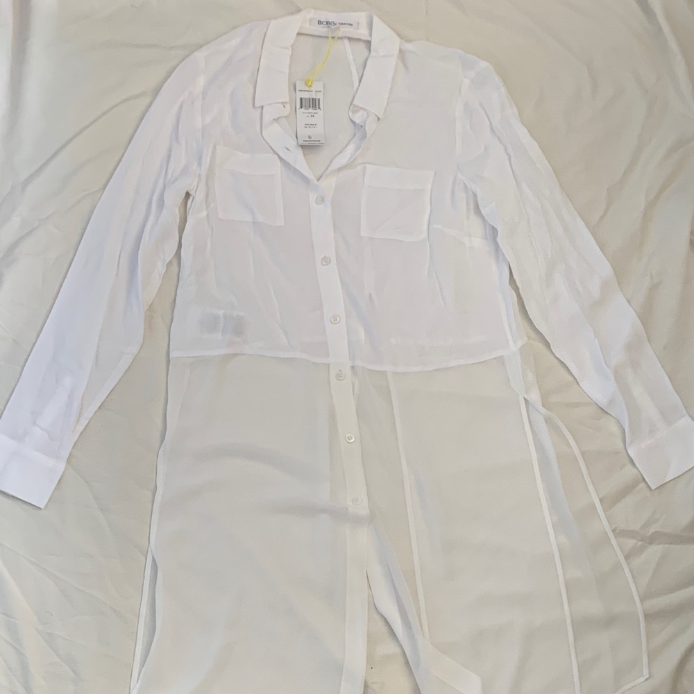 Long white blouse